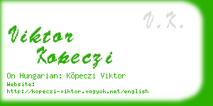 viktor kopeczi business card